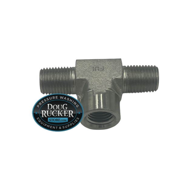 Male Pipe Tee with Female Pipe Branch Adapter